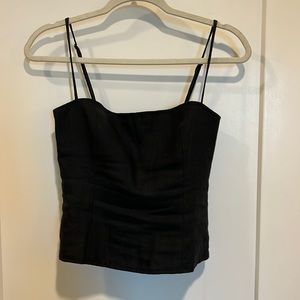 Reformation Black Linen Top - Size 4